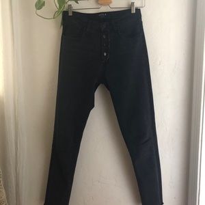 DSTLD Washed black high waisted “Mom Jean”